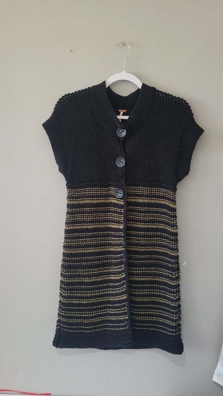 Vintage Free People Sweater Vest Cardigan Size M